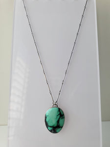 Emerald Rose Variscite Long Necklace