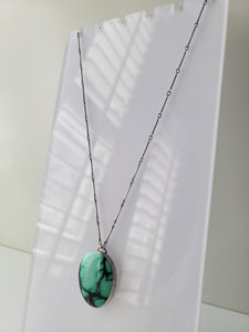 Emerald Rose Variscite Long Necklace