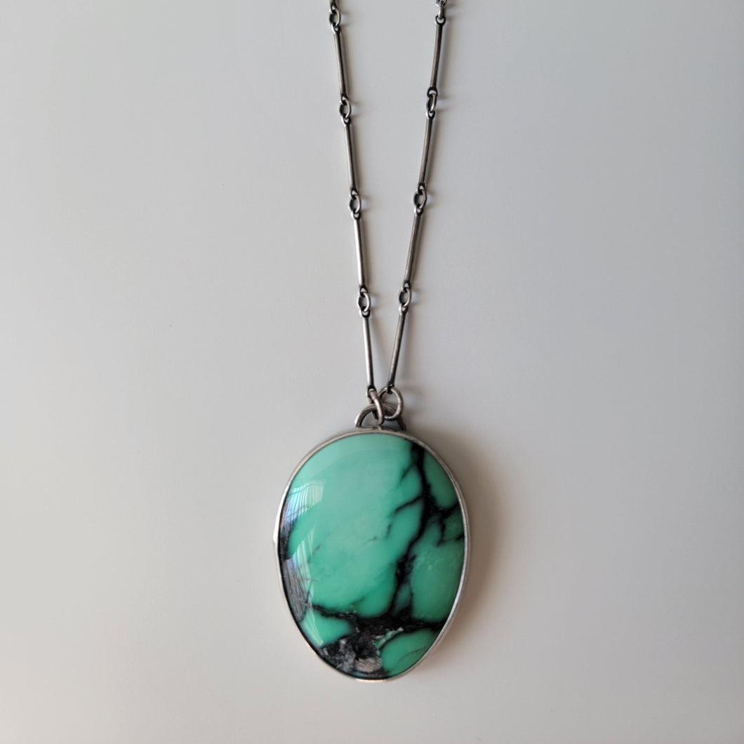 Emerald Rose Variscite Long Necklace