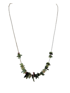 Liquid Silver and Watermelon Tourmaline Necklace II