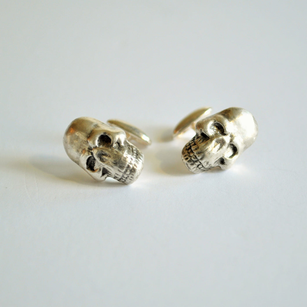 Sterling Silver Skull Cuff Links