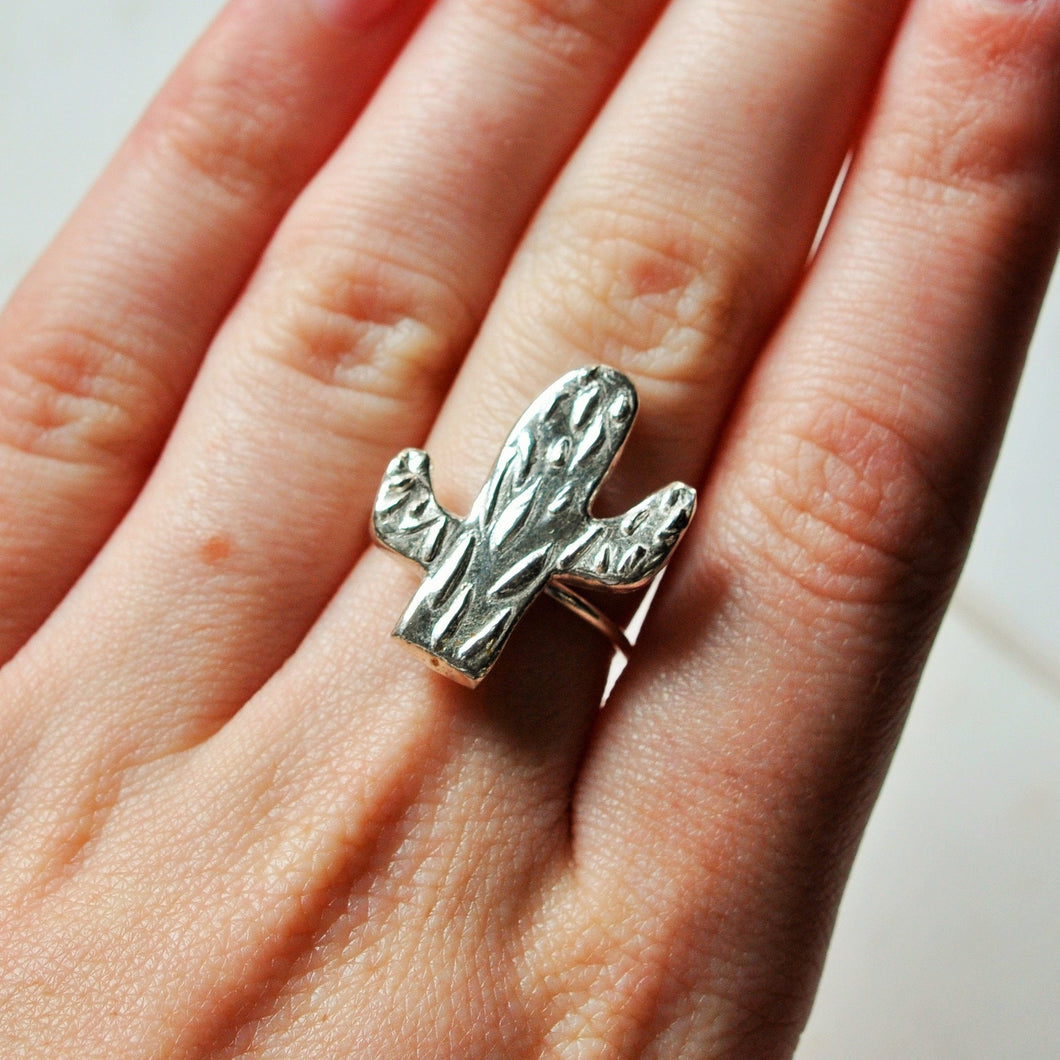 Large Desert Cactus Ring - Size 7